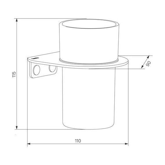Стакан для зубных щеток Iddis Noa NOAWTG0i45, цвет белый матовый - фото 3