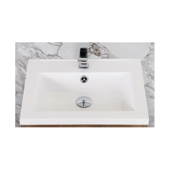 Тумба подвесная с раковиной Art&Max Family-500-2C-SO-PE 50 см, бетон экзотик - фото 5