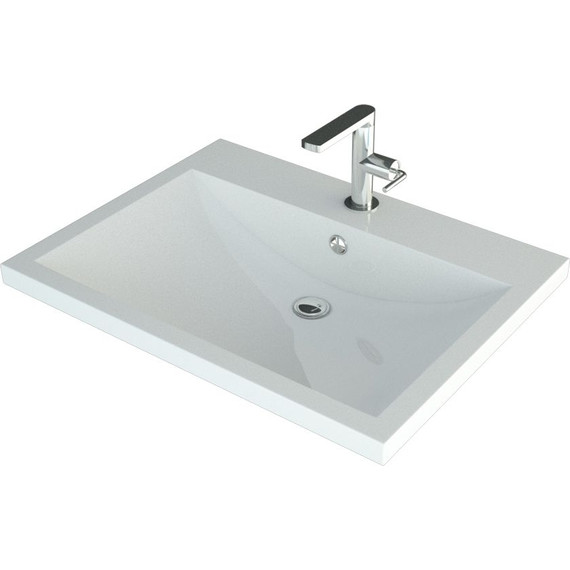 Тумба подвесная с раковиной Art&Max Family-580-2C-SO-BL 58 см, белый глянец - фото, картинка 3 Тумба подвесная с раковиной Art&Max Family-580-2C-SO-BL 58 см, белый глянец - фото 3