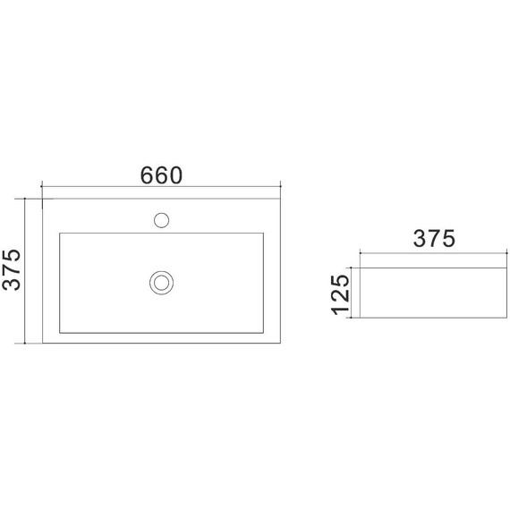 Раковина подвесная Azario 66 см AZ-4310 - фото, картинка 3 Раковина подвесная Azario 66 см AZ-4310 - фото 3