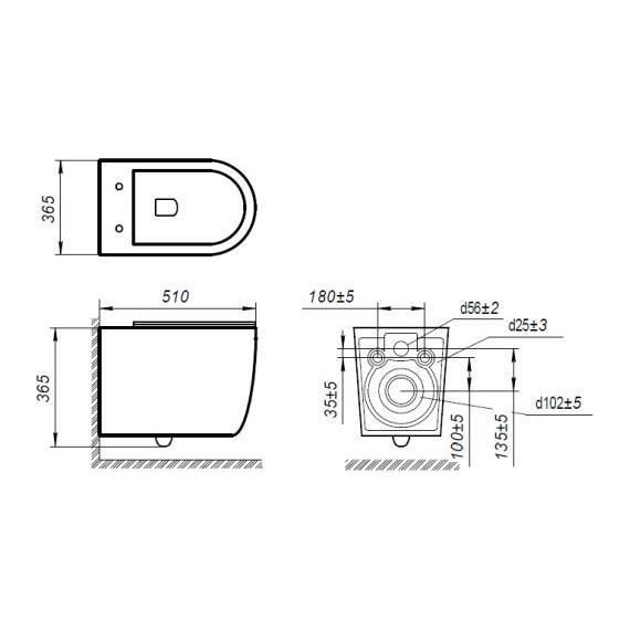 Унитаз подвесной безободковый Art&Max Bianchi AM9311CHR - фото 2