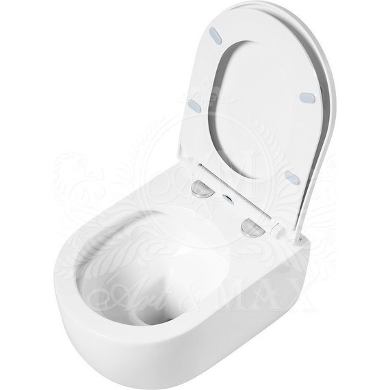 Унитаз подвесной безободковый Art&Max Bologna AM211CHR - фото 8