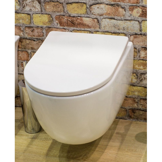 Унитаз подвесной безободковый Art&Max Bologna AM211CHR - фото 3