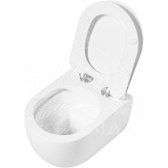 Унитаз подвесной безободковый Art&Max Bologna AM211CHR - фото 15