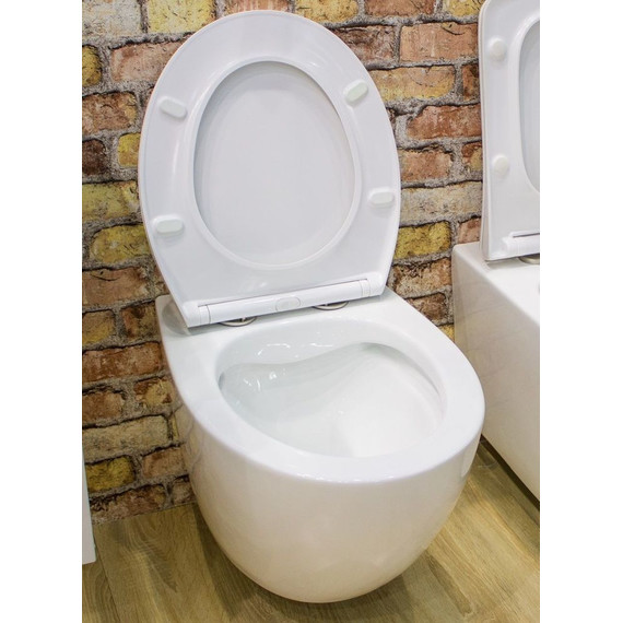 Унитаз подвесной безободковый Art&Max Elegant AM9316CHR - фото 2