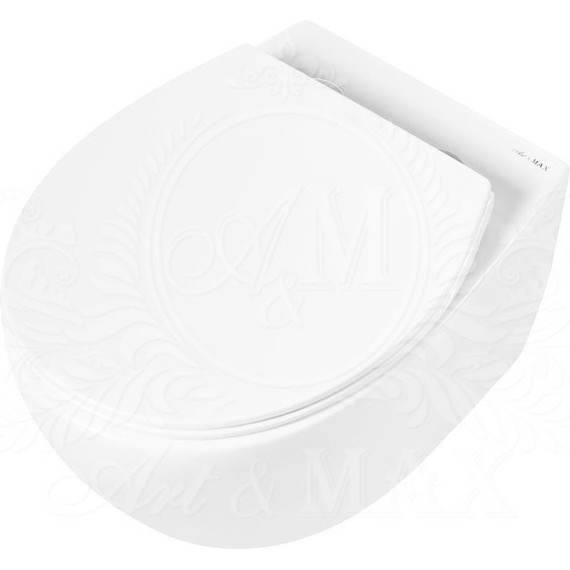 Унитаз подвесной безободковый Art&Max Elegant AM9316CHR - фото 9