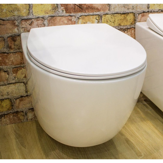 Унитаз подвесной безободковый Art&Max Elegant AM9316CHR - фото 4