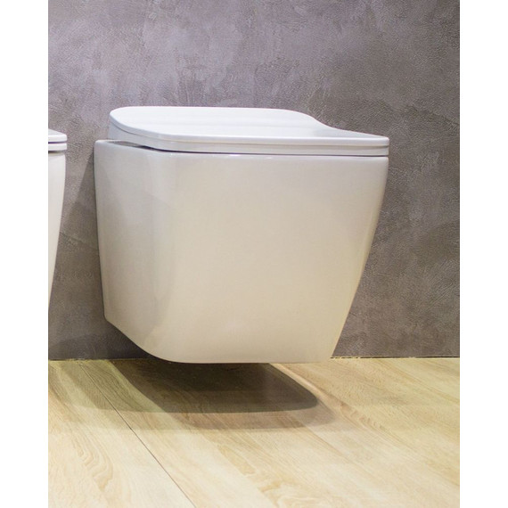 Унитаз подвесной безободковый Art&Max Maxima AM010CHR - фото 6