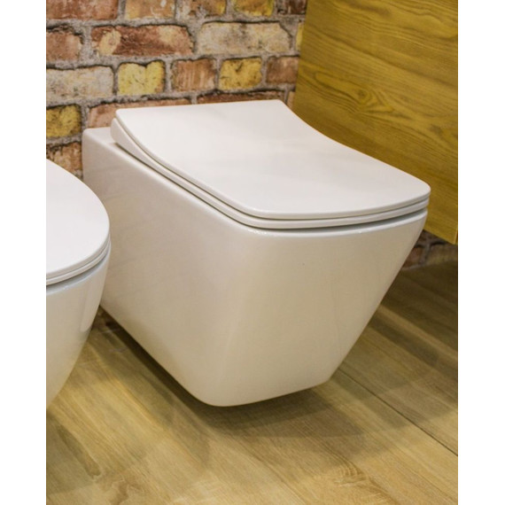 Унитаз подвесной безободковый Art&Max Techno AM9310CHR - фото 4