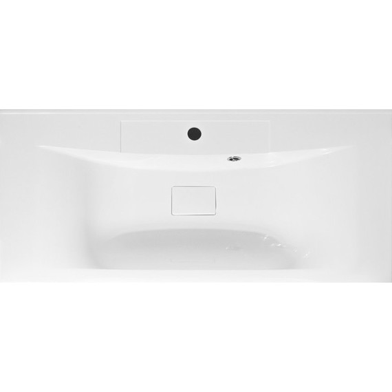 Тумба подвесная с раковиной Art&Max AM-Bianchi-1000-2C-SO-BL 100 см, белый глянец, Цвет фасада: белый - фото 5