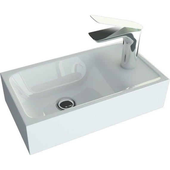 Тумба подвесная с раковиной Art&Max Liberty-500-1D-SO-BL-R 50 см, белый глянец - фото, картинка 6 Тумба подвесная с раковиной Art&Max Liberty-500-1D-SO-BL-R 50 см, белый глянец - фото 6