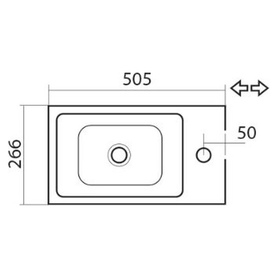 Тумба подвесная с раковиной Art&Max Family-500-1D-SO-PB 50 см, сканди - фото 6