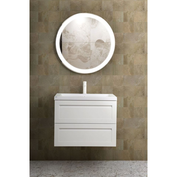 Тумба подвесная с раковиной Art&Max AM-Platino-580-2C-SO-BM 58 см, белый матовый - фото, картинка 3 Тумба подвесная с раковиной Art&Max AM-Platino-580-2C-SO-BM 58 см, белый матовый - фото 3