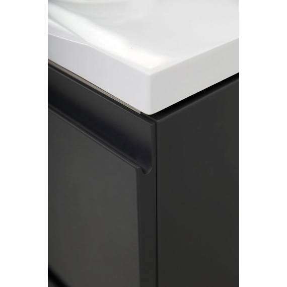 Тумба подвесная с раковиной Art&Max AM-Bianchi-1000-2C-SO-GM 100 см, серый матовый, Цвет фасада: серый - фото 5