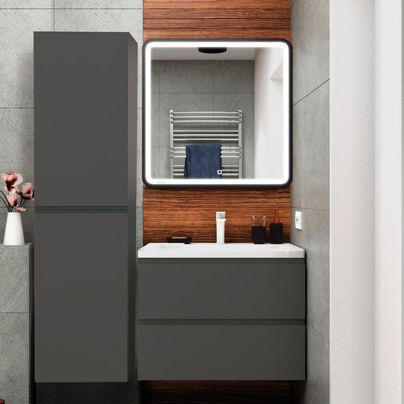 Пенал подвесной Art&Max AM-Bianchi-1500-2A-SO-GM 40 см, серый матовый - фото 2