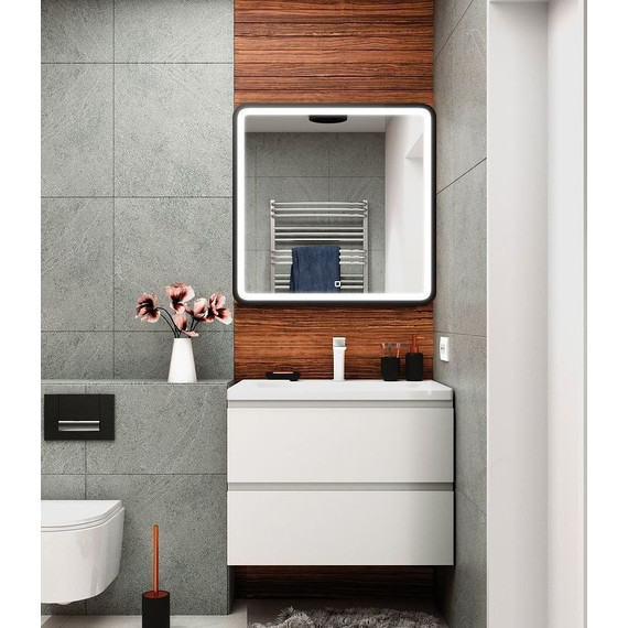 Тумба подвесная с раковиной Art&Max AM-Bianchi-750-2C-SO-BL 75 см, белый глянец, Цвет фасада: белый - фото 