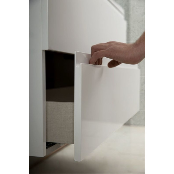 Тумба подвесная с раковиной Art&Max AM-Bianchi-750-2C-SO-BM 75 см, белый матовый, Цвет фасада: белый матовый - фото 3