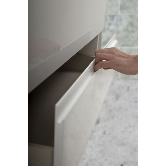 Тумба подвесная с раковиной Art&Max AM-Bianchi-900-2C-SO-BL 90 см, белый глянец, Цвет фасада: белый - фото 3