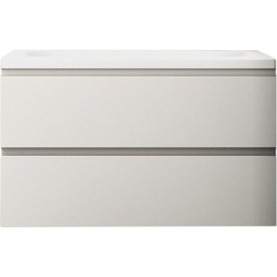 Тумба подвесная с раковиной Art&Max AM-Bianchi-900-2C-SO-BM 90 см, белый матовый, Цвет фасада: белый матовый - фото 2