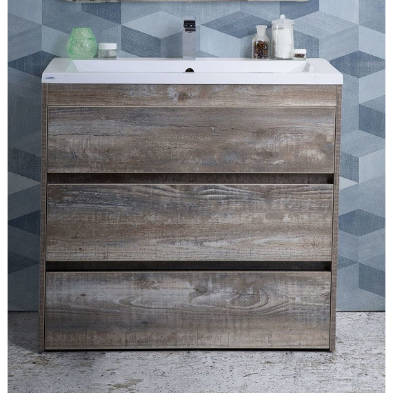 Тумба напольная с раковиной Art&Max Family-900-3C-PIA-PE 90 см, бетон экзотик - фото 2