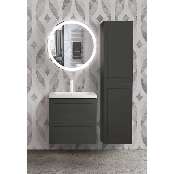 Пенал подвесной Art&Max AM-Platino-1500-2A-SO-GM 40 см, серый матовый - фото 2