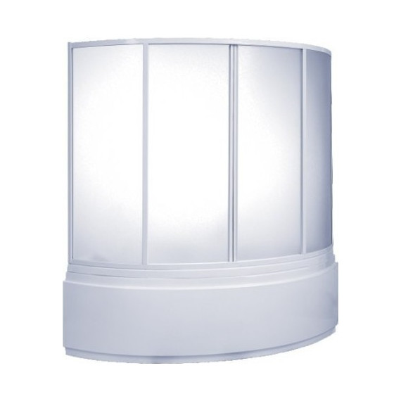 Шторка для ванны Bas Алегра 1500х1450 мм, белый/матовое (стекло) - фото 2