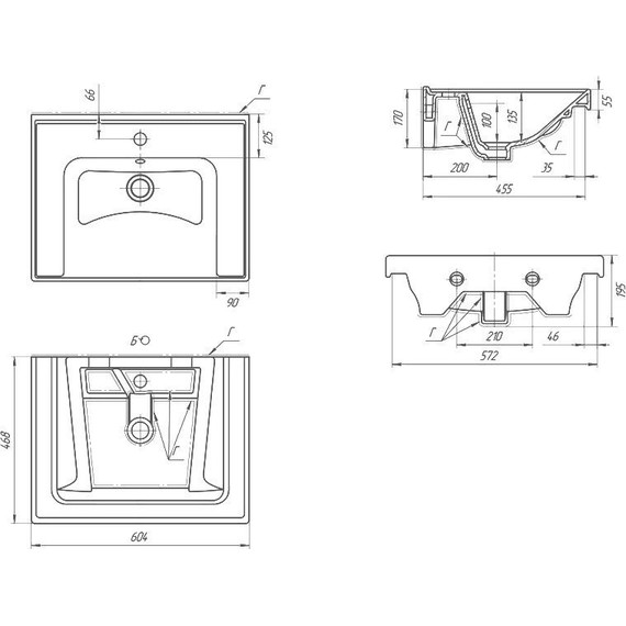 Тумба подвесная с раковиной Art&Max AM-Techno-600-2C-SO-LW635 60 см, сосна - фото, картинка 5 Тумба подвесная с раковиной Art&Max AM-Techno-600-2C-SO-LW635 60 см, сосна - фото 5