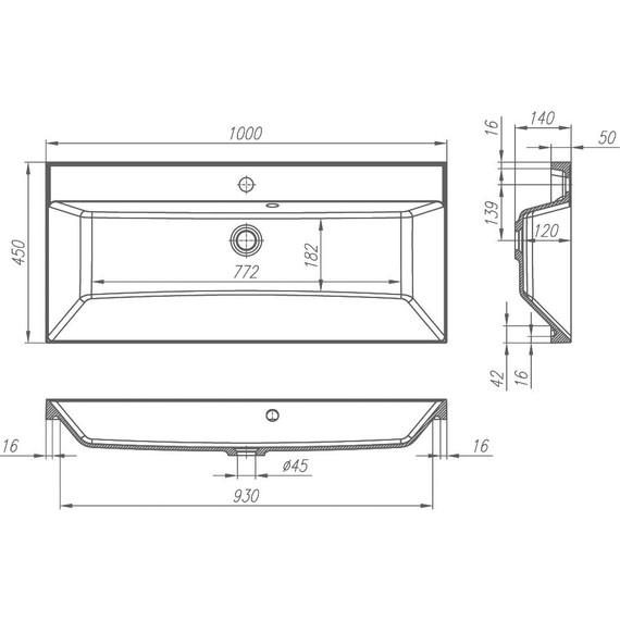 Тумба напольная с раковиной Art&Max AM-Verona-Push-1000-2C-PIA-Ven 100 см, венециано - фото 5