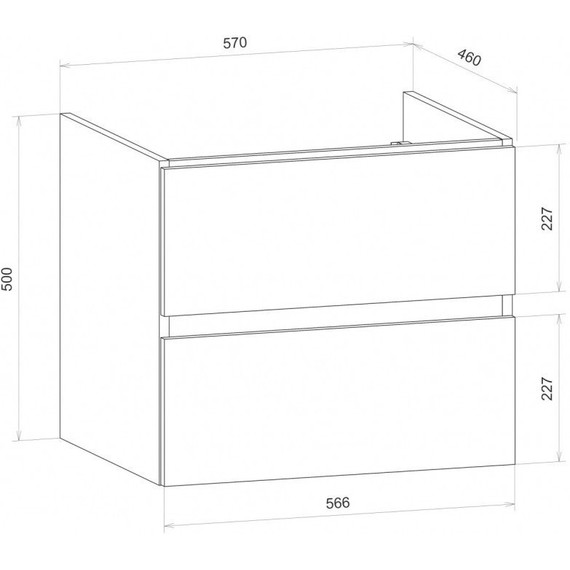 Тумба подвесная с раковиной Art&Max AM-Techno-600-2C-SO-MR960 60 см, монти мрамор - фото 10