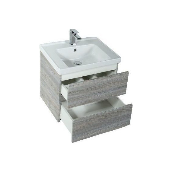 Тумба подвесная с раковиной Art&Max AM-Techno-700-2C-SO-LW635 70 см, сосна - фото, картинка 2 Тумба подвесная с раковиной Art&Max AM-Techno-700-2C-SO-LW635 70 см, сосна - фото 2