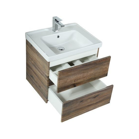 Тумба подвесная с раковиной Art&Max AM-Techno-700-2C-SO-LW646 70 см, дуб бомонд лофт - фото, картинка 2 Тумба подвесная с раковиной Art&Max AM-Techno-700-2C-SO-LW646 70 см, дуб бомонд лофт - фото 2