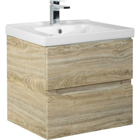 Тумба подвесная с раковиной Art&Max AM-Techno-700-2C-SO-LW823 70 см, дуб мелфорд - фото, картинка 3 Тумба подвесная с раковиной Art&Max AM-Techno-700-2C-SO-LW823 70 см, дуб мелфорд - фото 3