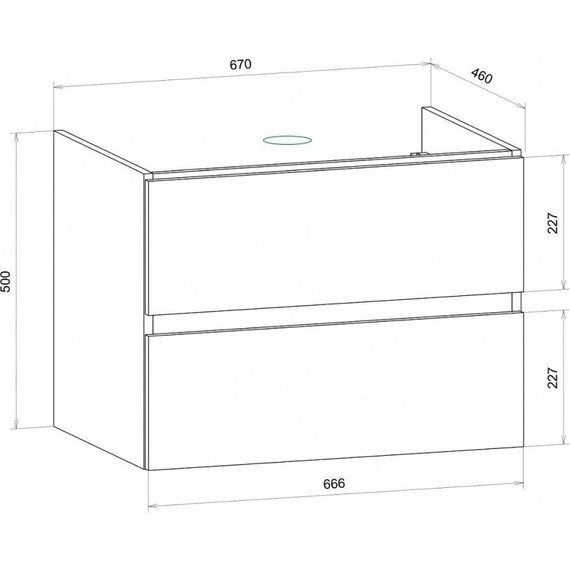 Тумба подвесная с раковиной Art&Max AM-Techno-700-2C-SO-LW635 70 см, сосна - фото, картинка 9 Тумба подвесная с раковиной Art&Max AM-Techno-700-2C-SO-LW635 70 см, сосна - фото 9