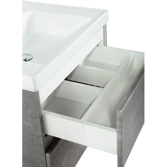 Тумба подвесная с раковиной Art&Max AM-Techno-700-2C-SO-FC305 70 см, айс какао - фото, картинка 4 Тумба подвесная с раковиной Art&Max AM-Techno-700-2C-SO-FC305 70 см, айс какао - фото 4