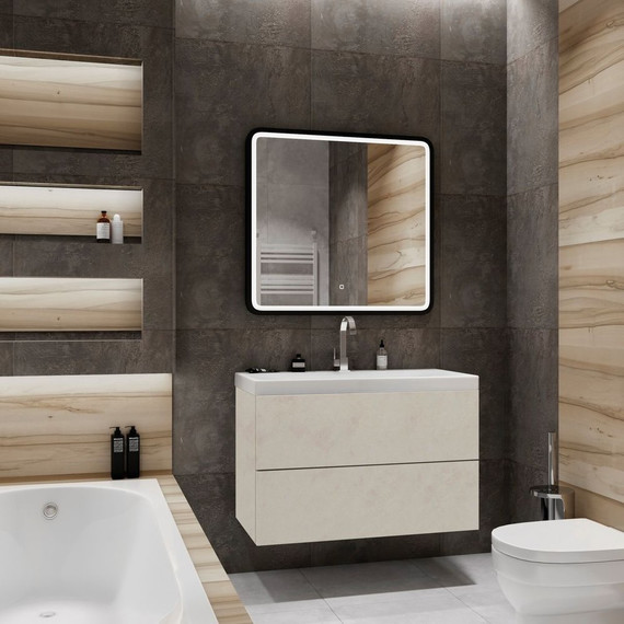 Тумба подвесная с раковиной Art&Max AM-Verona-Push-900-2C-SO-Ven 90 см, венециано - фото 2