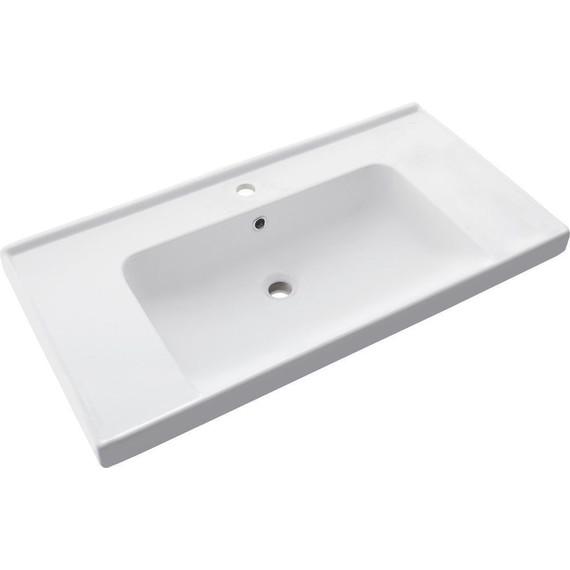 Тумба подвесная с раковиной Art&Max AM-Techno-900-2C-SO-LW823 90 см, дуб мелфорд - фото 7