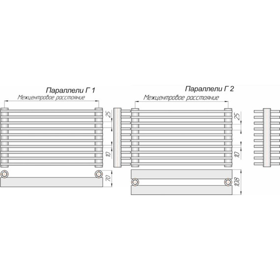 Радиатор KZTO Параллели Г 1-2000-20 2030х500 мм (20 секций) - фото 11