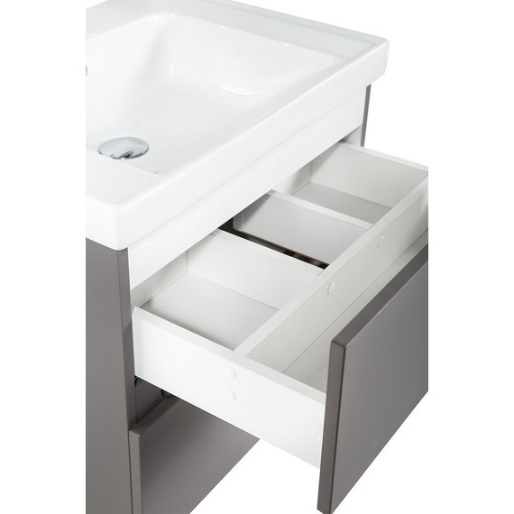 Тумба подвесная с раковиной Art&Max AM-Techno-700-2C-SO-ZB815 70 см, смоки софт - фото, картинка 5 Тумба подвесная с раковиной Art&Max AM-Techno-700-2C-SO-ZB815 70 см, смоки софт - фото 5