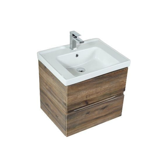 Тумба подвесная с раковиной Art&Max AM-Techno-900-2C-SO-LW646 90 см, дуб бомонд лофт - фото 3