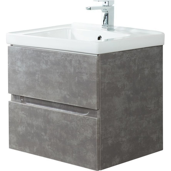 Тумба подвесная с раковиной Art&Max AM-Techno-900-2C-SO-FC305 90 см, айс какао - фото 2