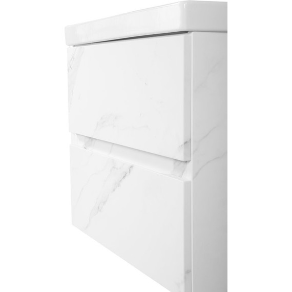Тумба подвесная с раковиной Art&Max AM-Techno-900-2C-SO-MR960 90 см, монти мрамор - фото 3