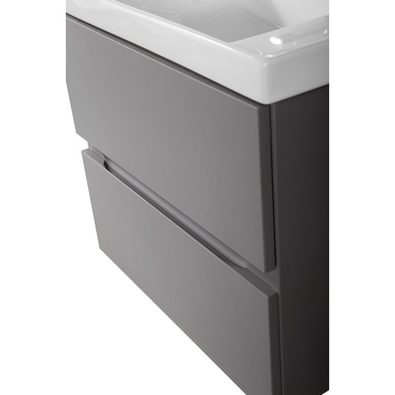 Тумба подвесная с раковиной Art&Max AM-Techno-900-2C-SO-ZB815 90 см, смоки софт - фото 3