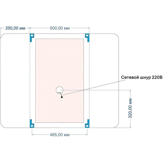 Зеркало Art&Max Trento Led 100 см AM-Tre-1000-800-DS-F - фото 6