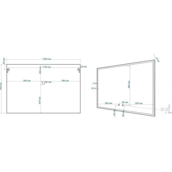 Зеркало Art&Max Arezzo Led 120 см AM-Are-1200-800-DS-FC-H-Nero, черный - фото 6