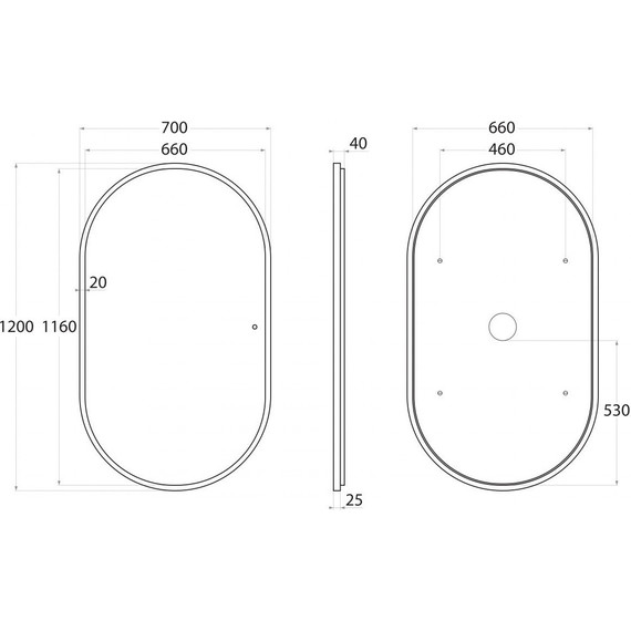 Зеркало Art&Max Bari Led 120 см AM-Bar-700-1200-DS-F - фото 5