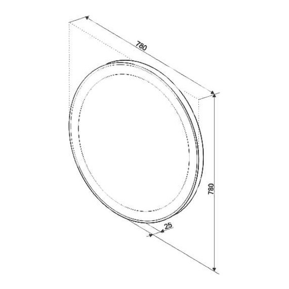 Зеркало Art&Max Bolzano Led 78 см AM-Boz-780-DS-F - фото 7