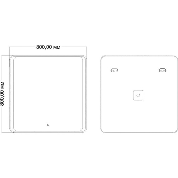 Зеркало Art&Max Elegant Led 80 см AM-Ele-800-800-DS-F - фото 3