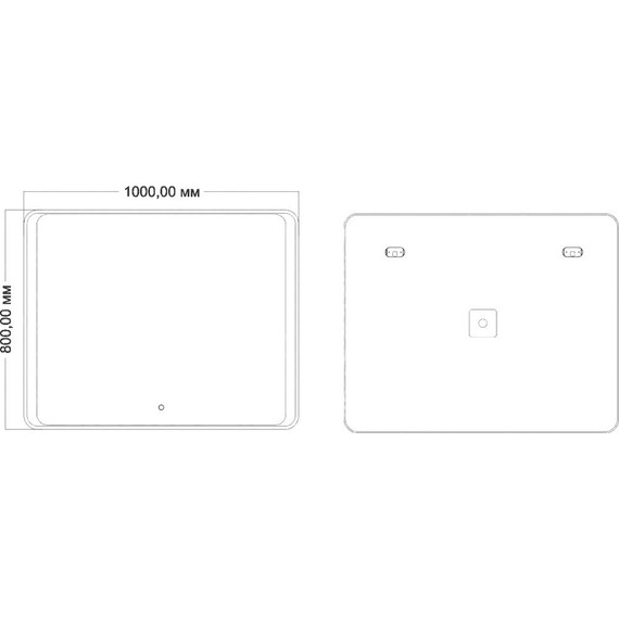 Зеркало Art&Max Elegant Led 100 см AM-Ele-1000-800-DS-F - фото 3