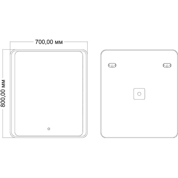 Зеркало Art&Max Elegant Led 70 см AM-Ele-700-800-DS-F - фото 2