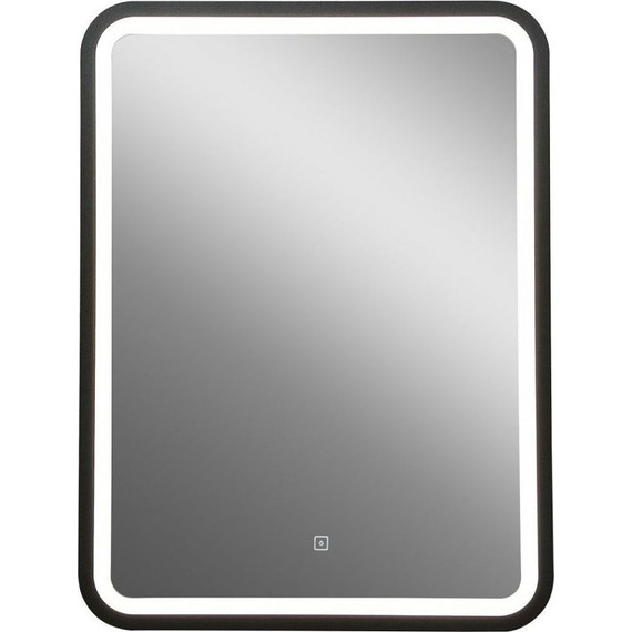 Зеркало Art&Max Genova Led 60 см AM-Gen-600-800-DS-F, черный - фото 